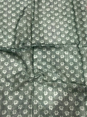 Mint Green Kota Doriya Floral Cut Work Saree