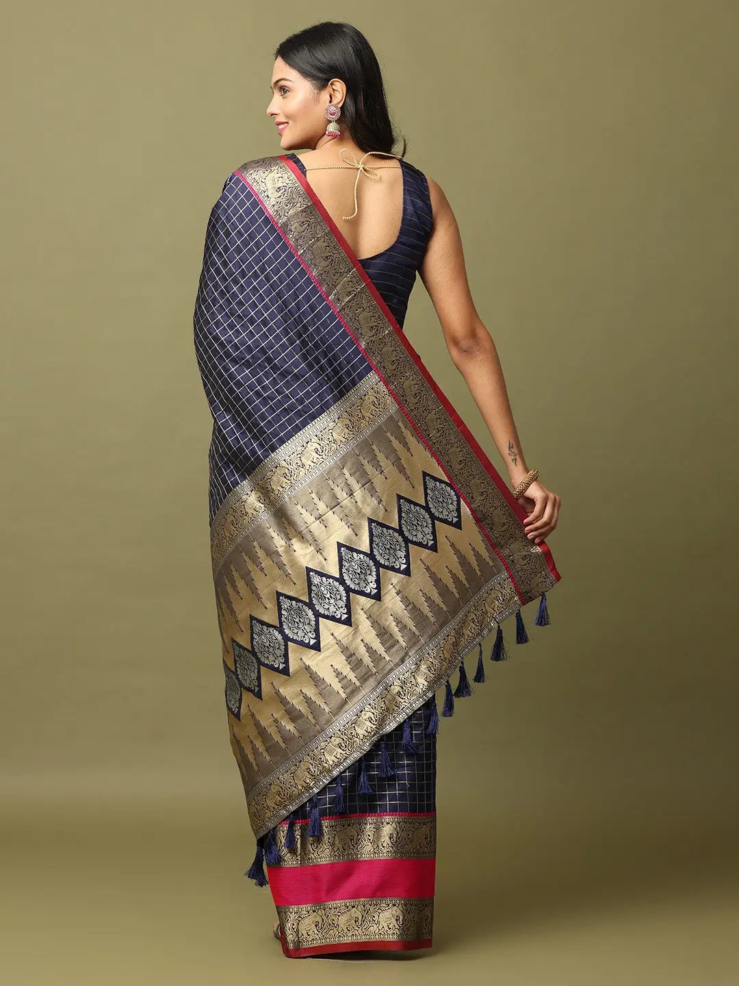Elegant Soft Silk Zari Kanchi Banarasi Saree