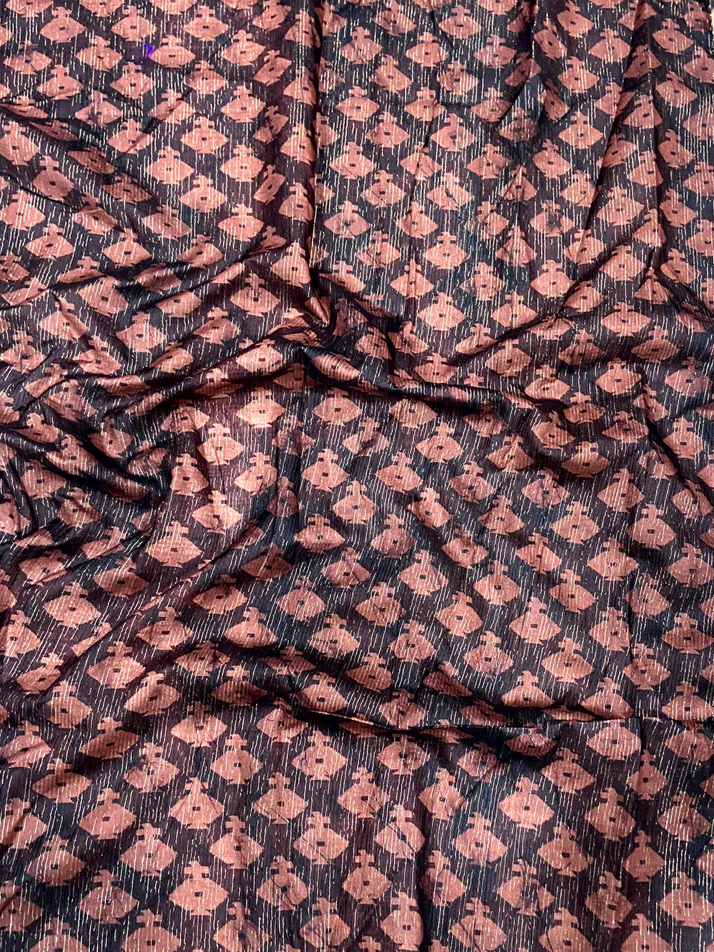 Radiance Geometric Printed Linen Saree