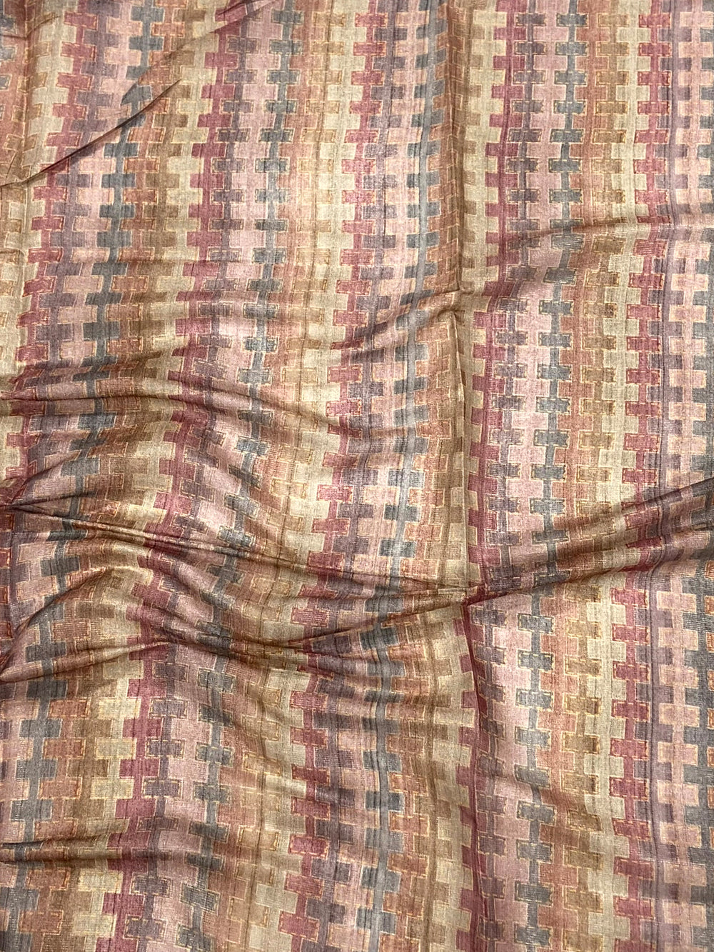 Dusty Rose Tissue Chanderi Geometric Floral Saree
