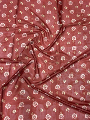 Peach Kalamkari Ombre Crepe Silk Saree