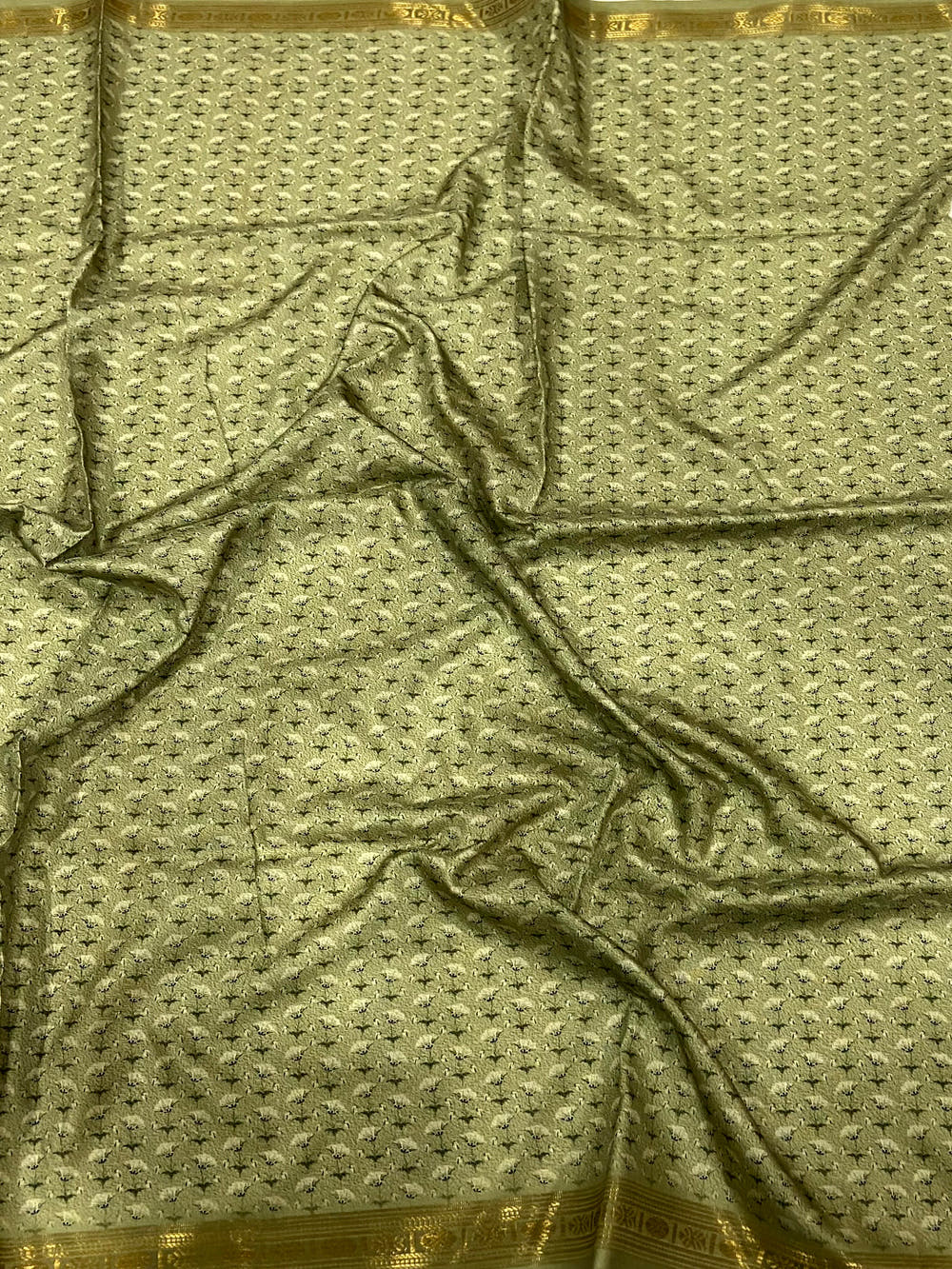 Green Soft Silk Bird Kalamkari Print Saree