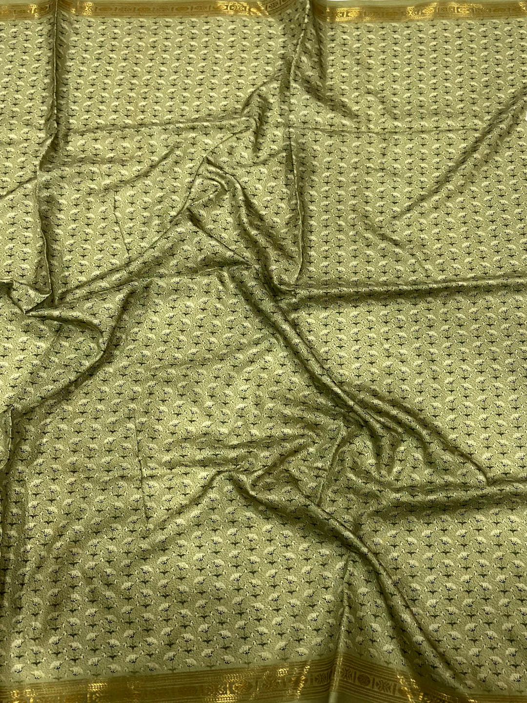 Green Soft Silk Bird Kalamkari Print Saree