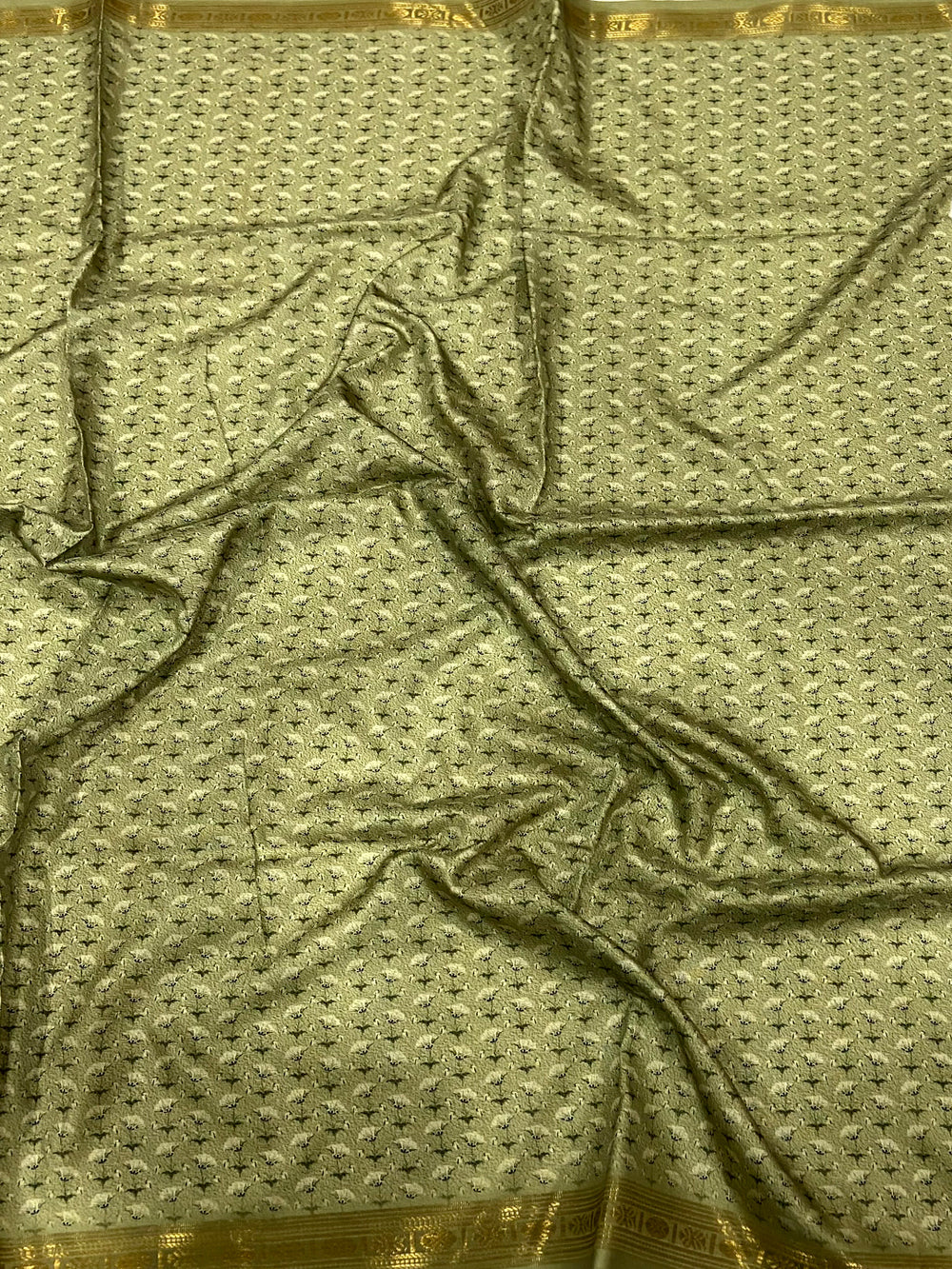 Green Soft Silk Bird Kalamkari Print Saree