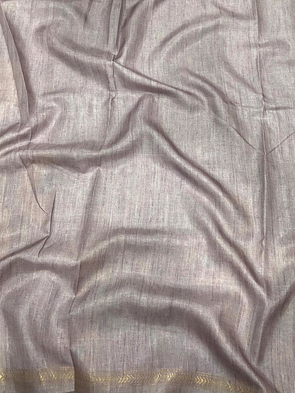 Light Purple Tussar Ghicha Silk Saree