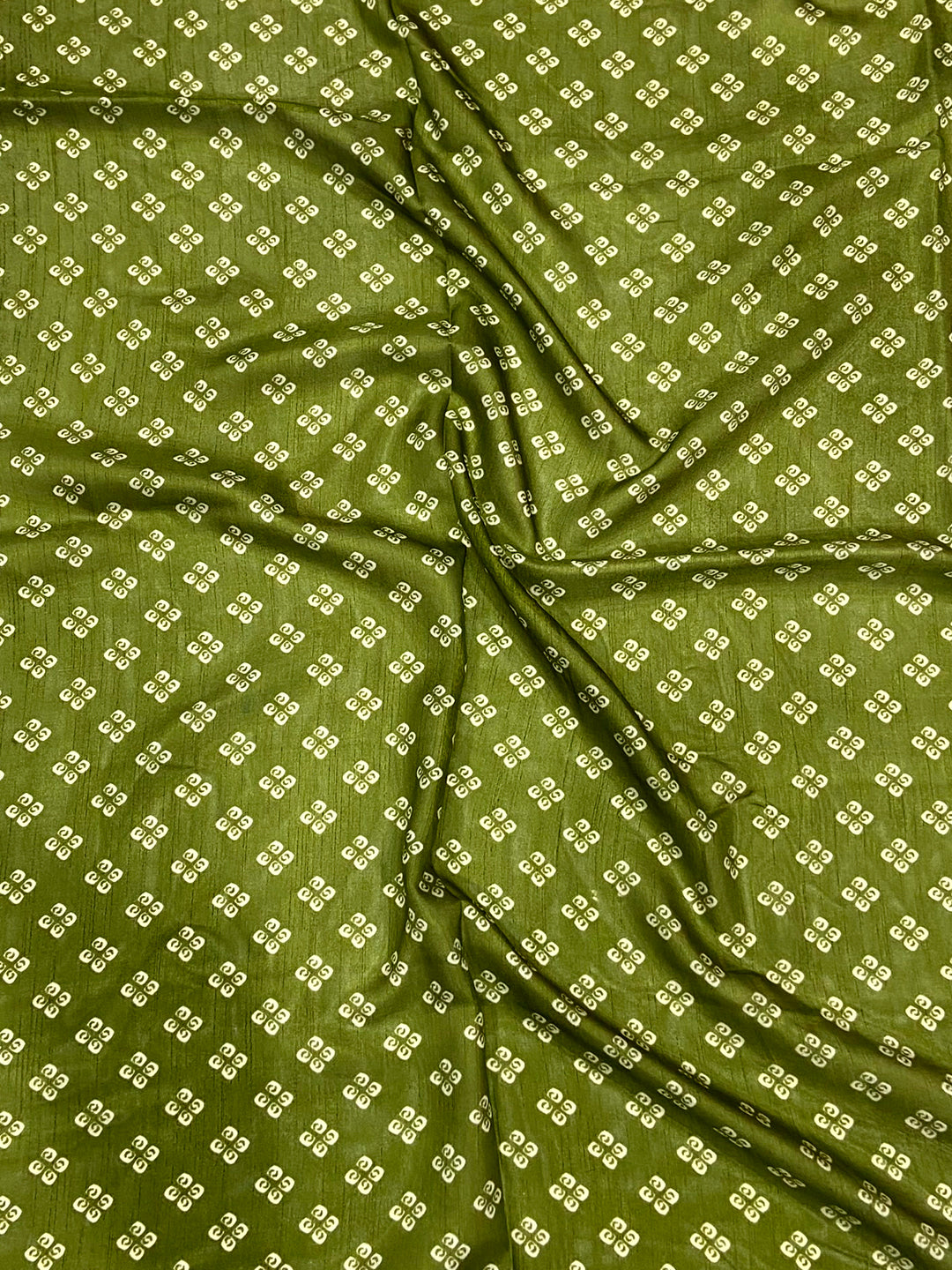 Olive Soft Dola Bandhej Print Saree