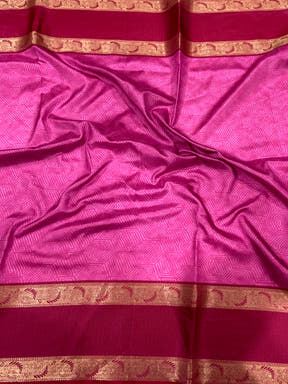 Navy Pichwai Print Banarasi Silk Saree