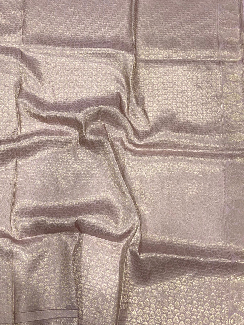 Lavender Kanjivaram Digital Silk Saree