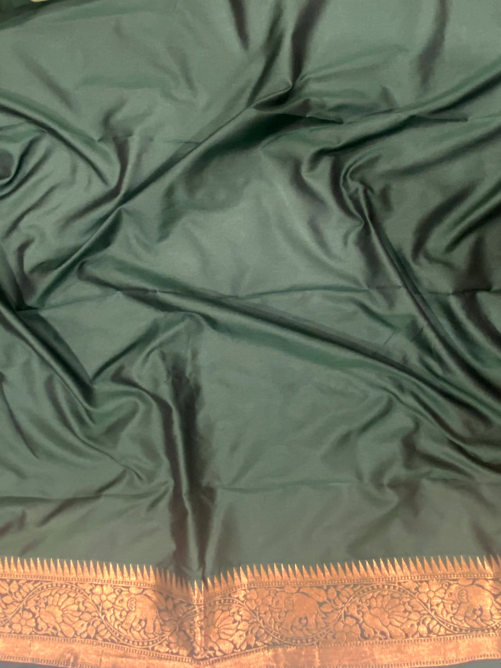 Green Kadi Minakari Banarasi Silk Saree