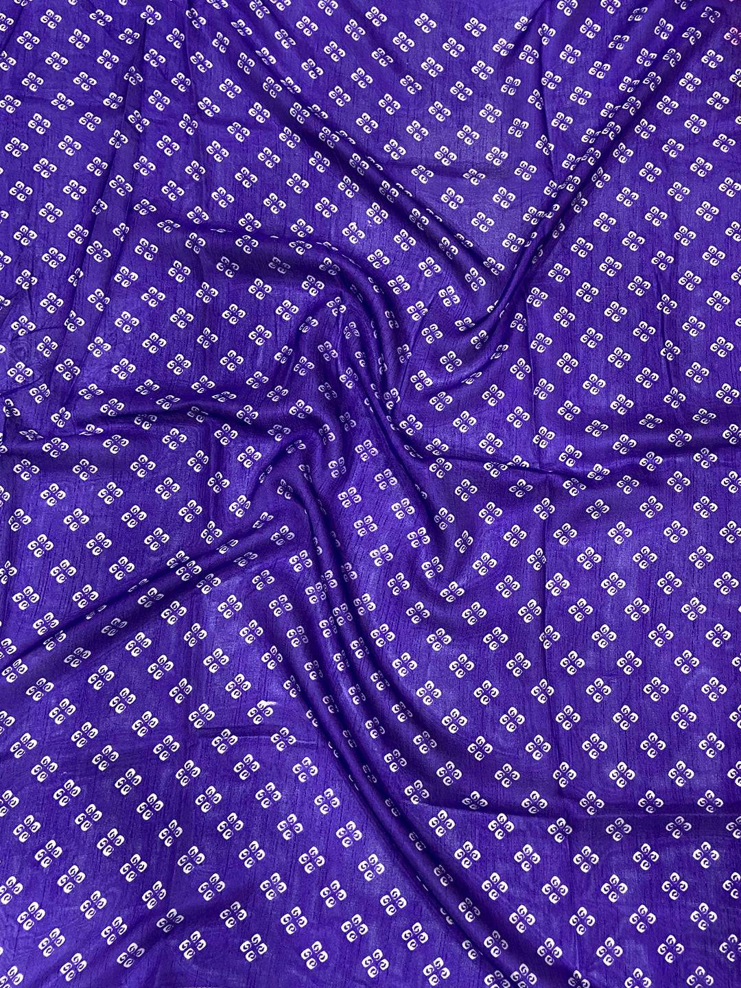 Purple Soft Dola Bandhej Print Saree