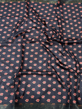 Pink Soft Silk Bird Kalamkari Print Saree