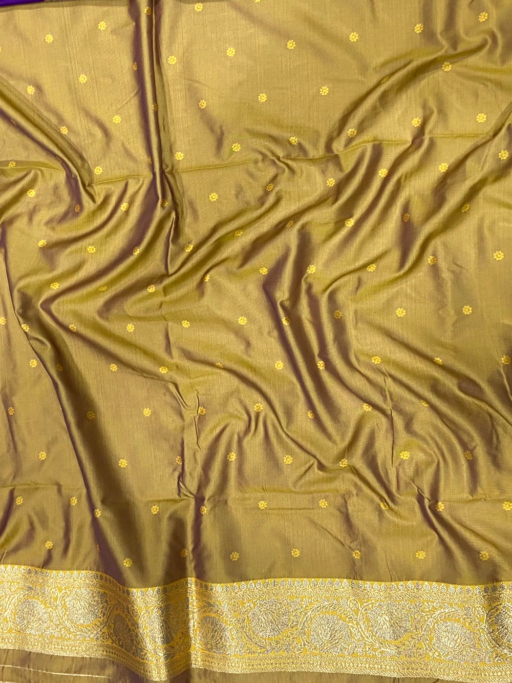 Purple Soft Silk Feather Saree
