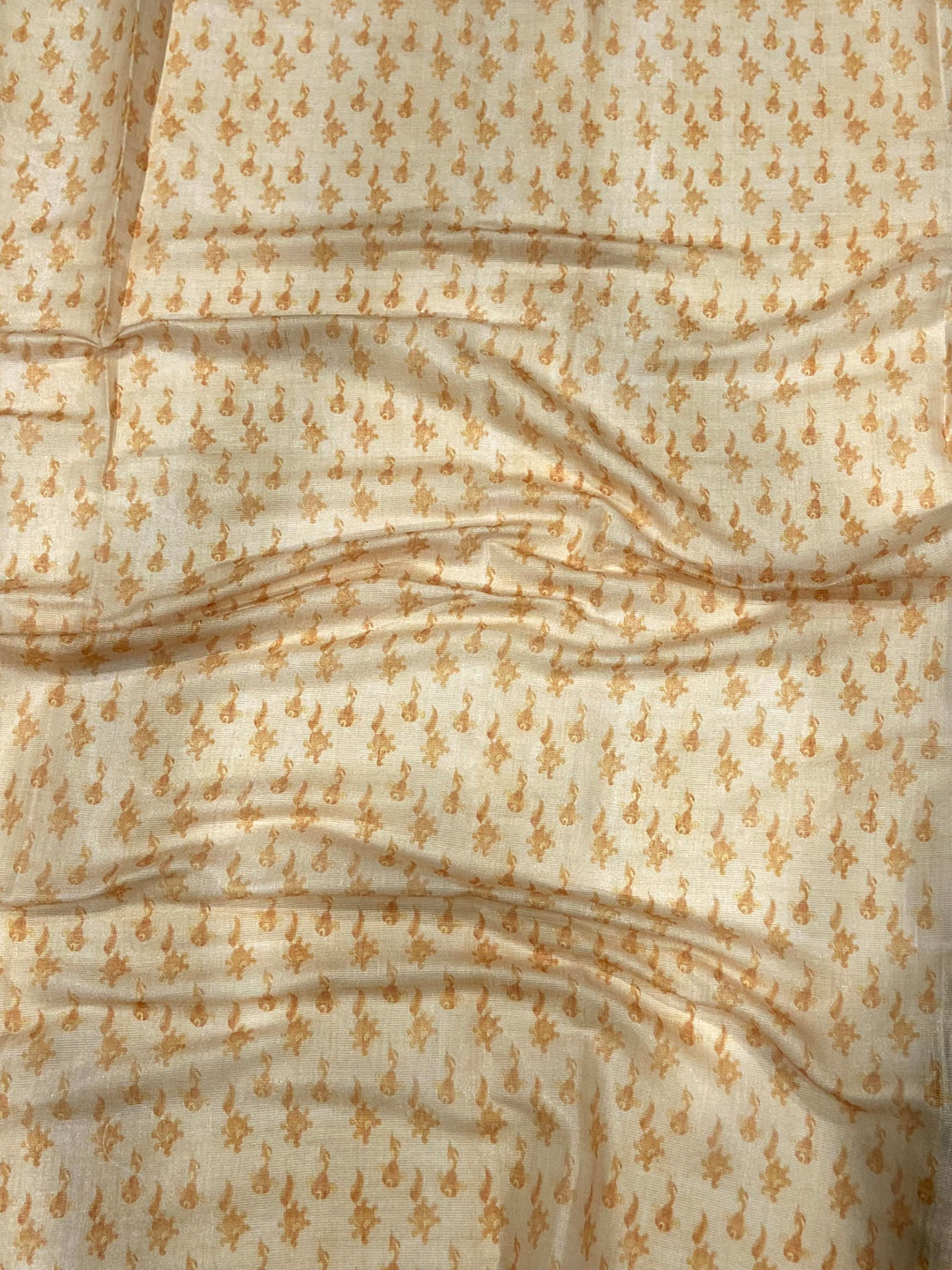 Beige Tussar Pashmina Kalamkari Saree