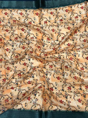 Beige Kota Doriya Zari Weave Digital Print Saree