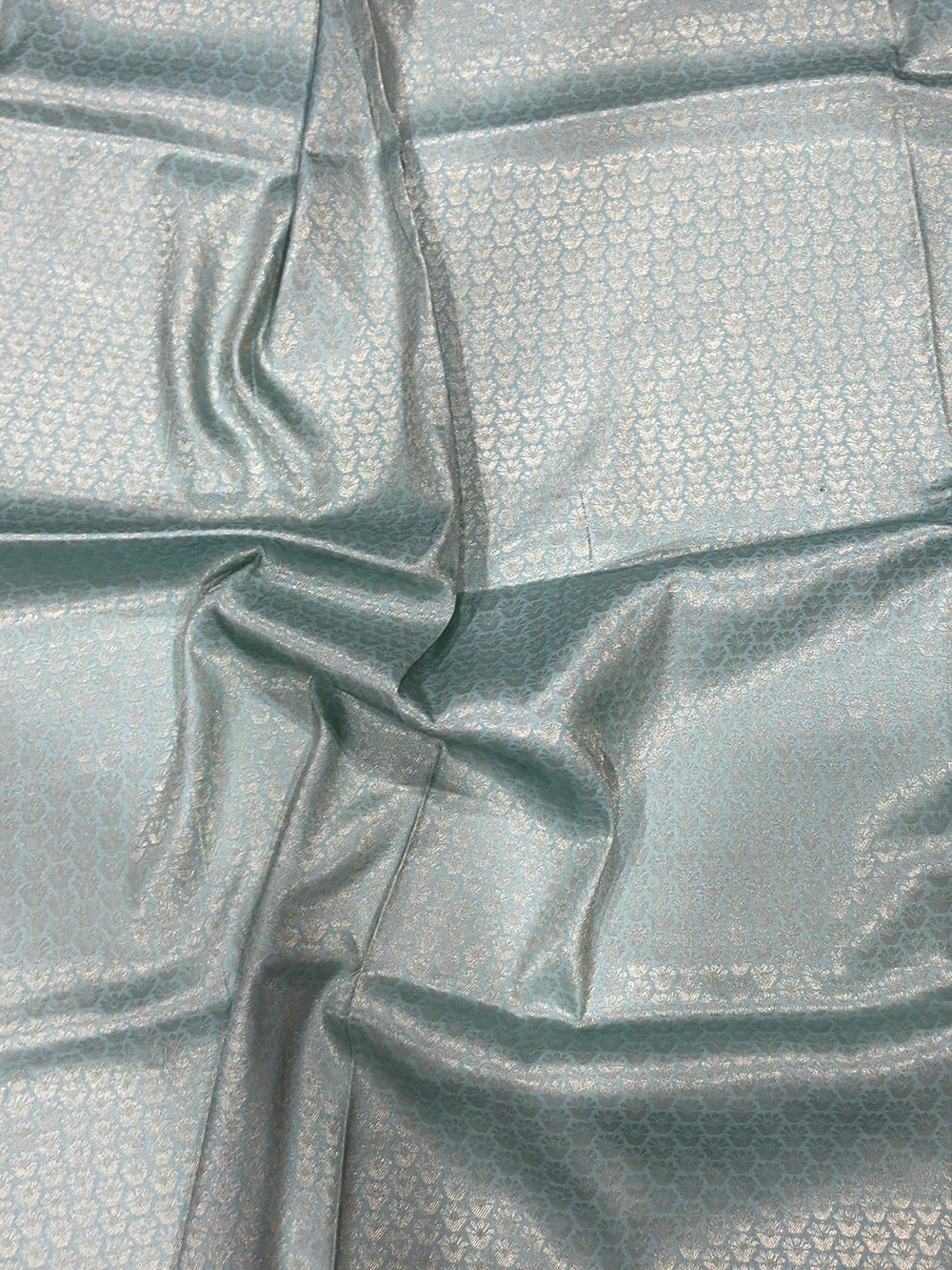 Light Blue Kanjivaram Digital Silk Saree
