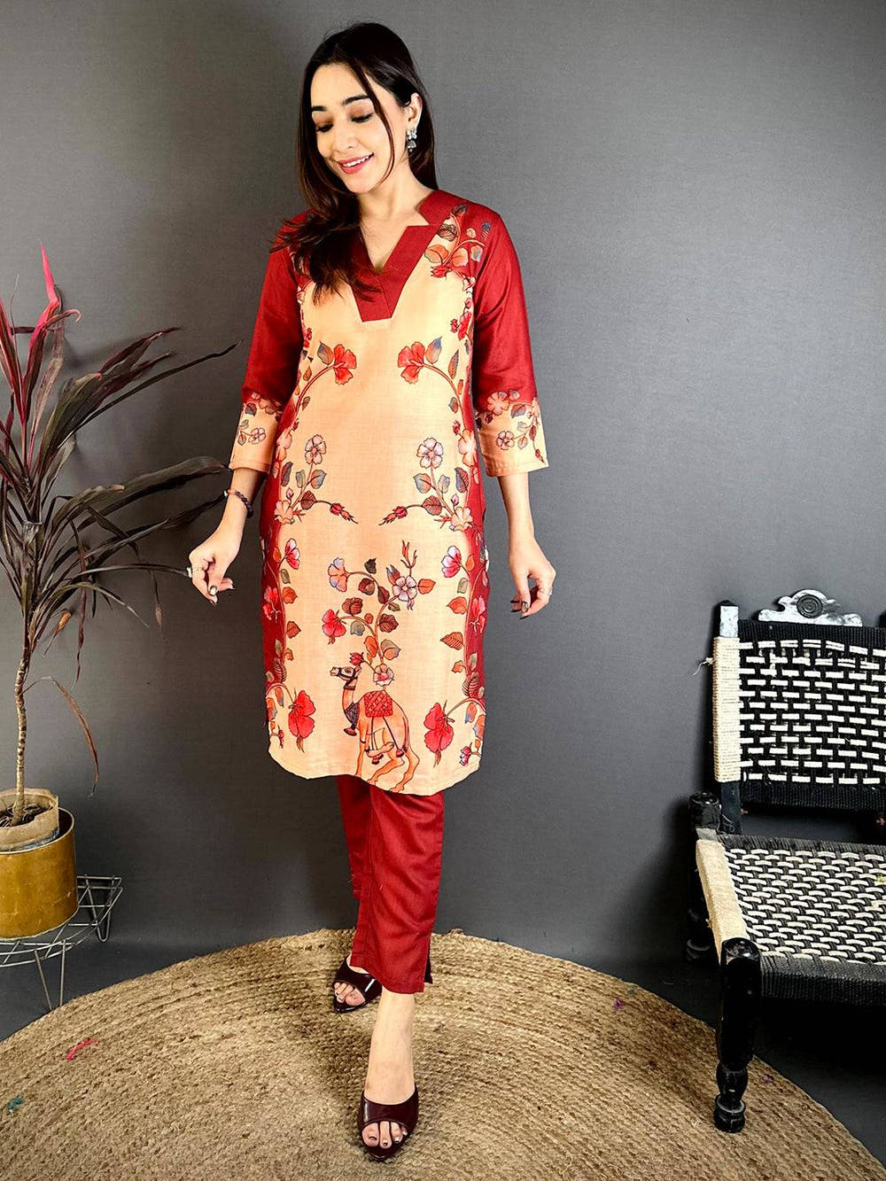 Heritage Kalamkari Mul Kurti