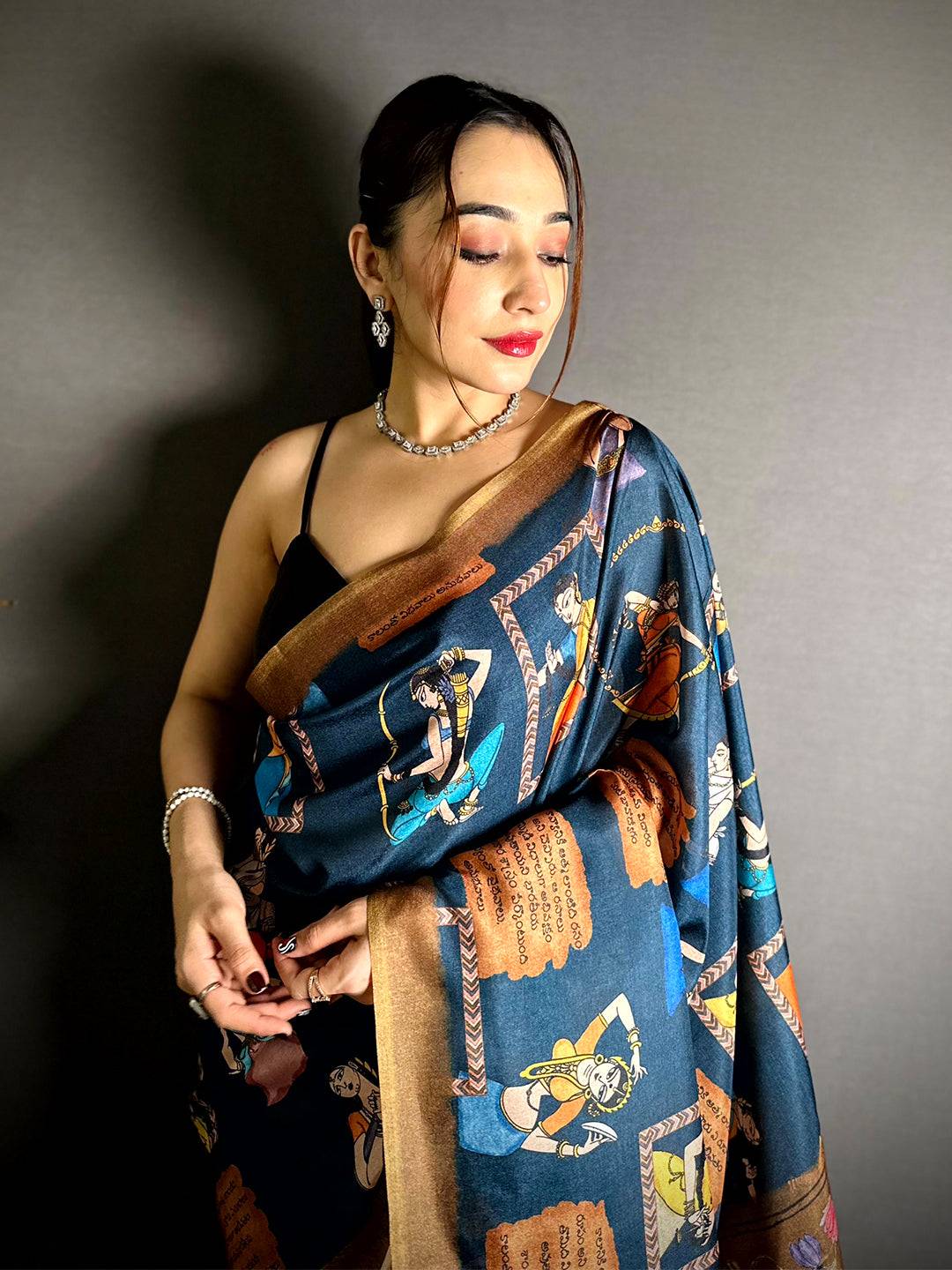 Classic Bharatanatyam Butta Tussar Saree