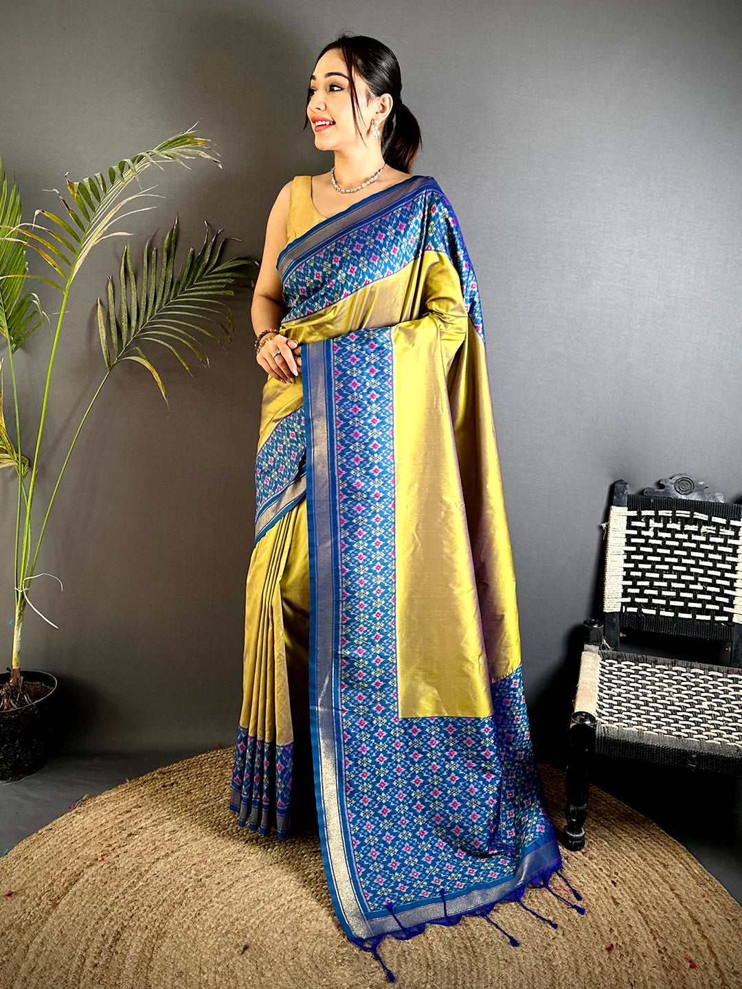 Majestic Dual Ikkat Soft Silk Saree