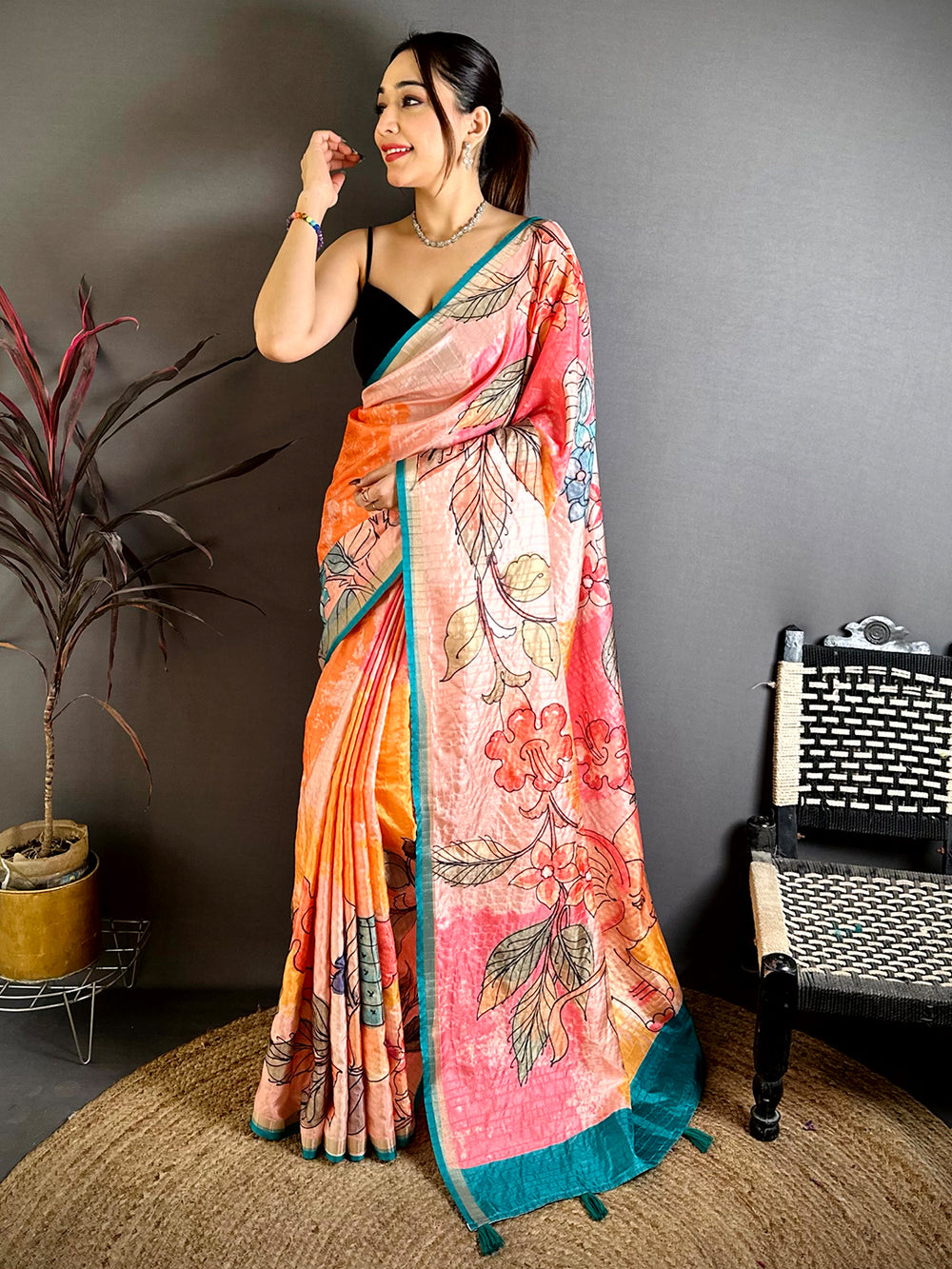 Opulent Tussar Ghicha Printed Saree
