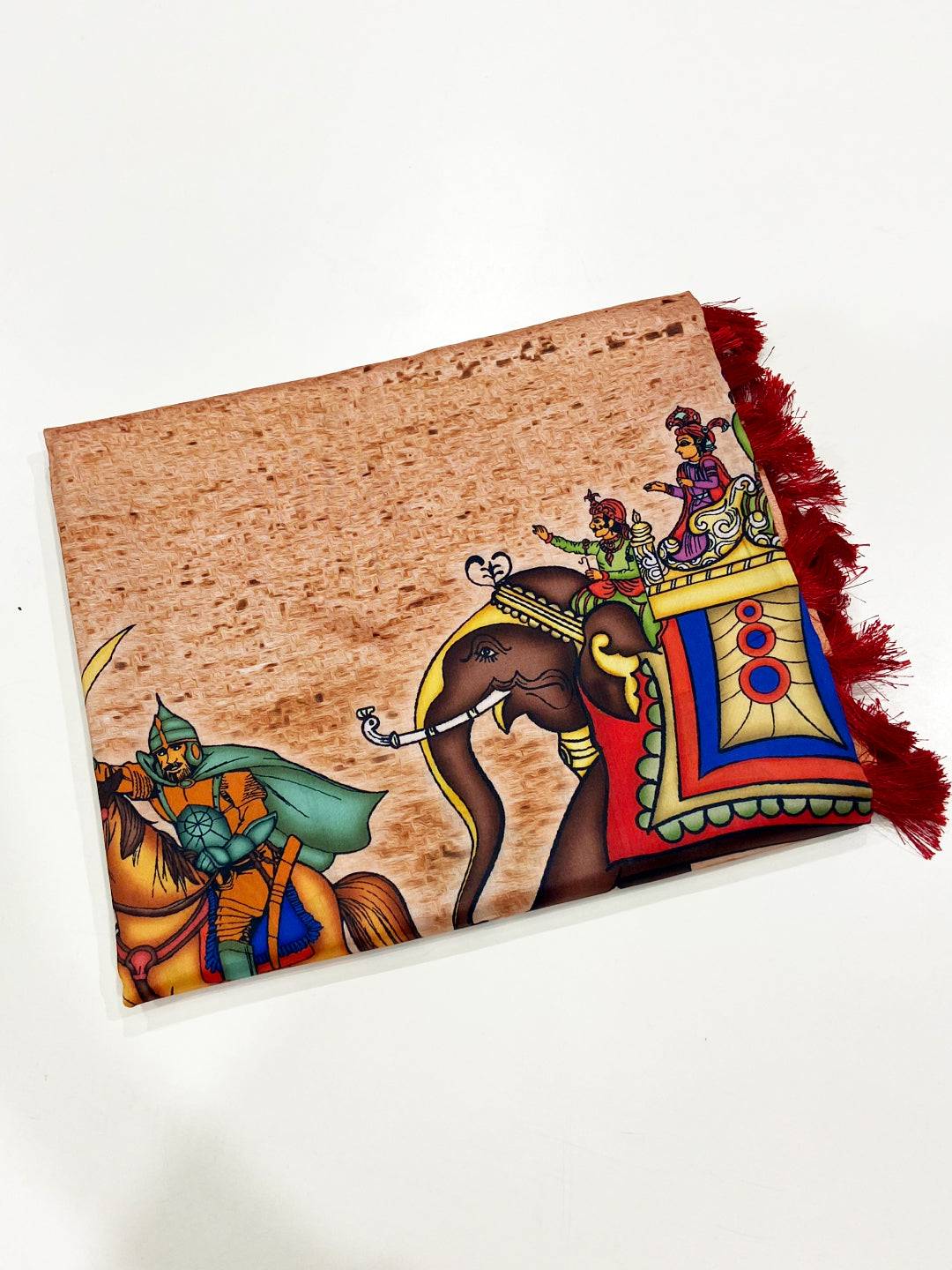 Vibrant Soft Banarasi Silk Digital Print Saree