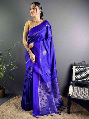 Purple Kolam Silk Heritage Saree
