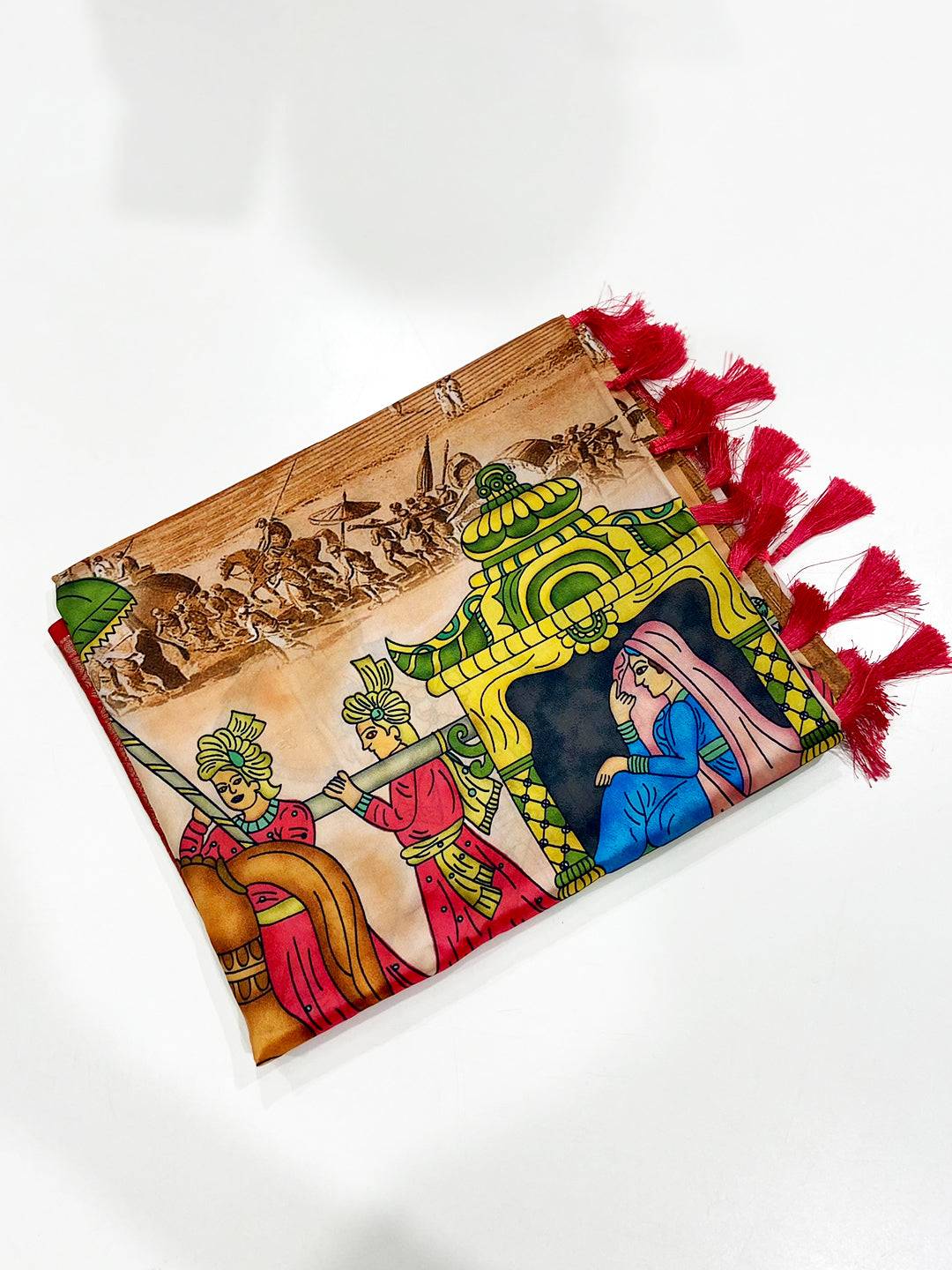 Artistic Soft Banarasi Silk Digital Print Saree