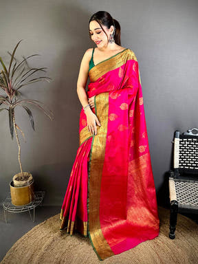 Royal Katan Tussar Feel Zari Border Saree