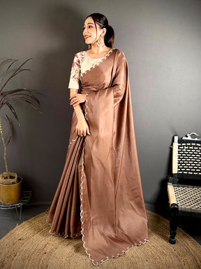 Elegant Sami Silk Resham Cutwork Saree