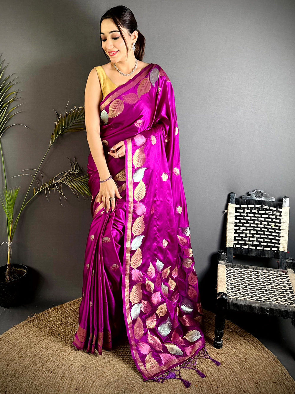 Royale Satin Silk Zari Saree