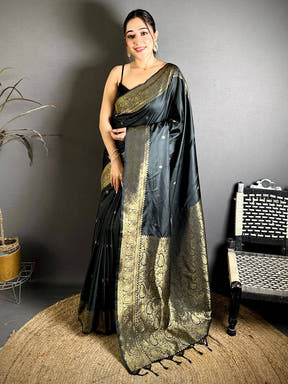 Artisan Katan Silk Thread Work Saree