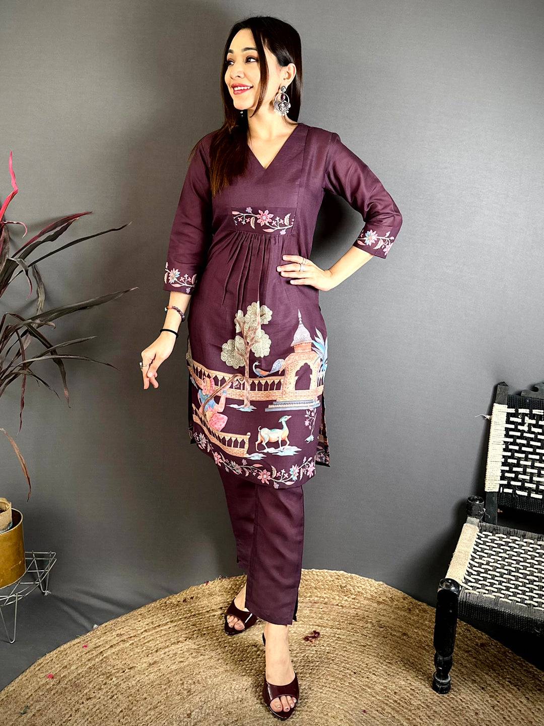 Shambhavi Motif Grace Mul Kurti