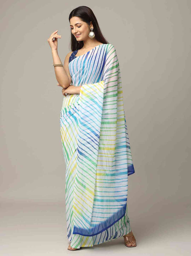 Leheriya Soft Georgette Digital Print Party Wear Saree