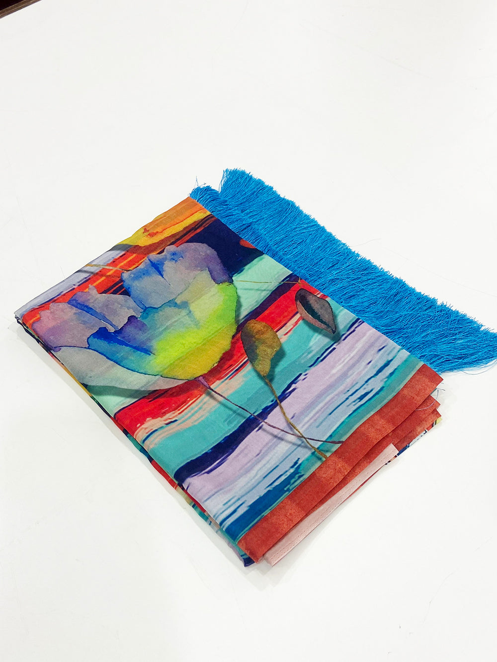Radiant Stripes Pure Tebi Silk Saree
