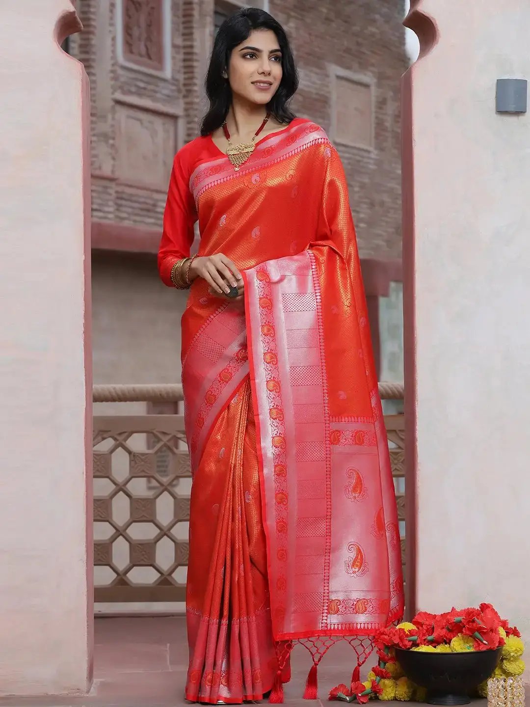 Exclusive Kanjivaram Silk Saree with Zari Work 