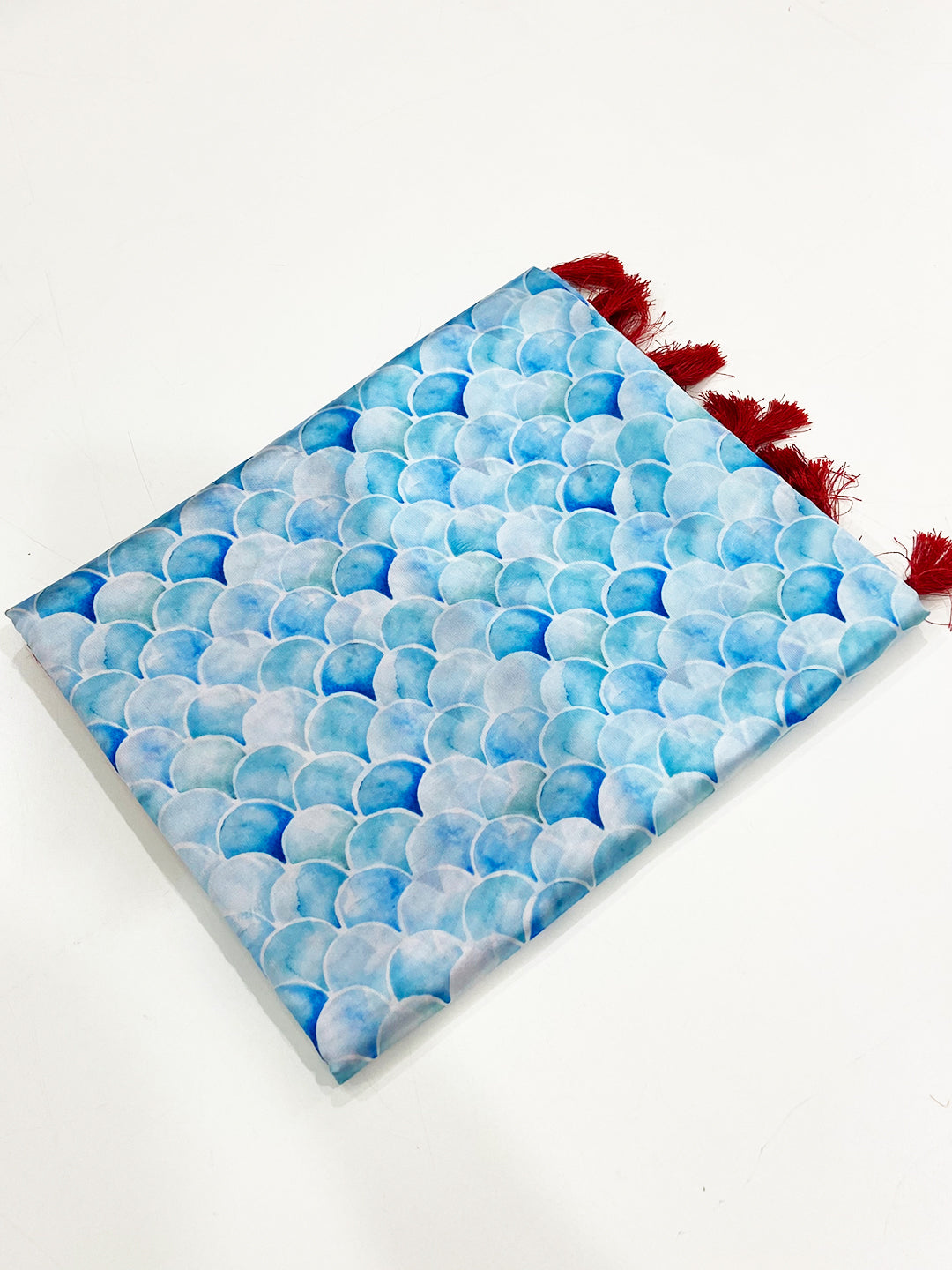 Sky Blue Paithani Pallu Digital Print Saree