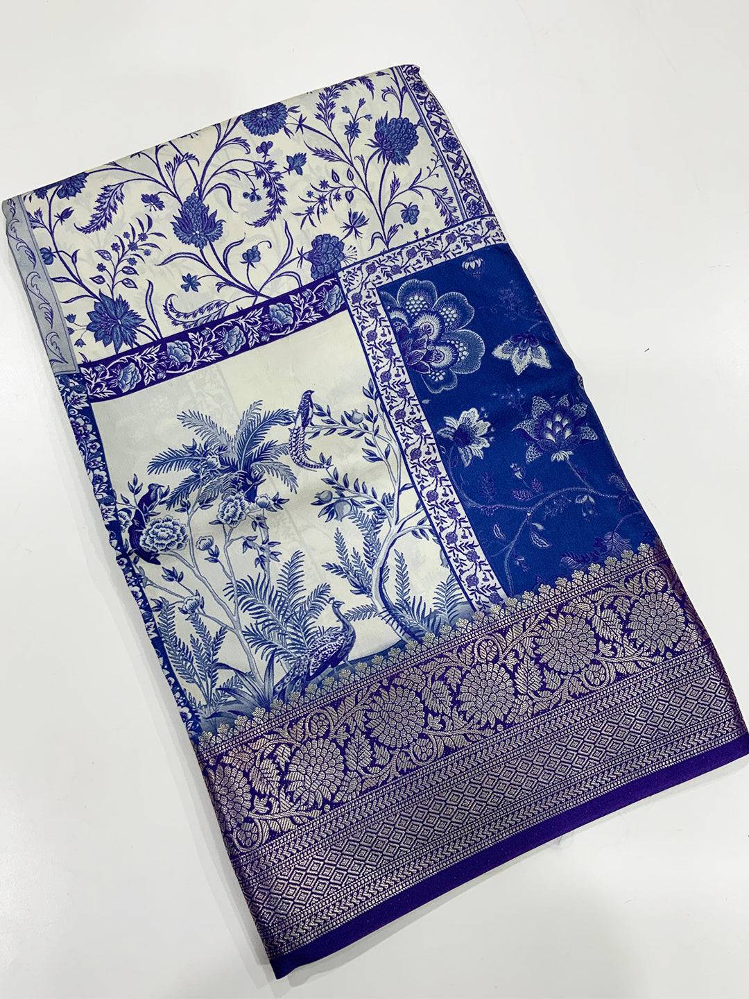 Vibrant Grace Kalamkari Block Viscose Saree