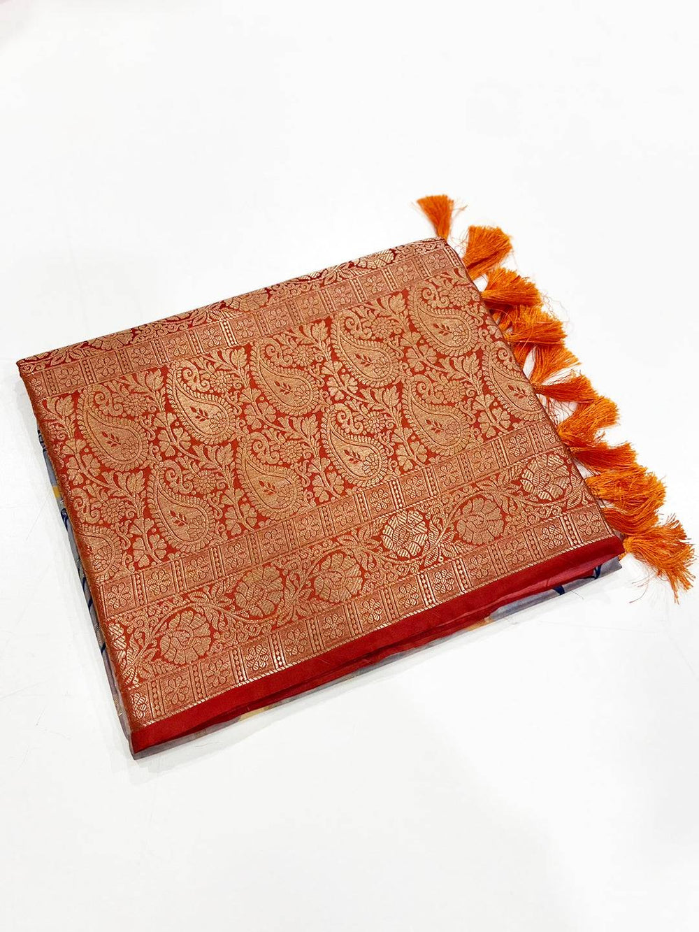 Artistry Banarasi Silk Floral Print Saree