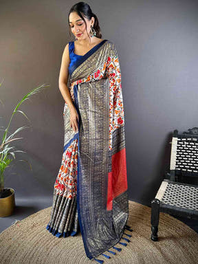 Design Soft Chanderi Silk Patola Design Festive Wear Saree