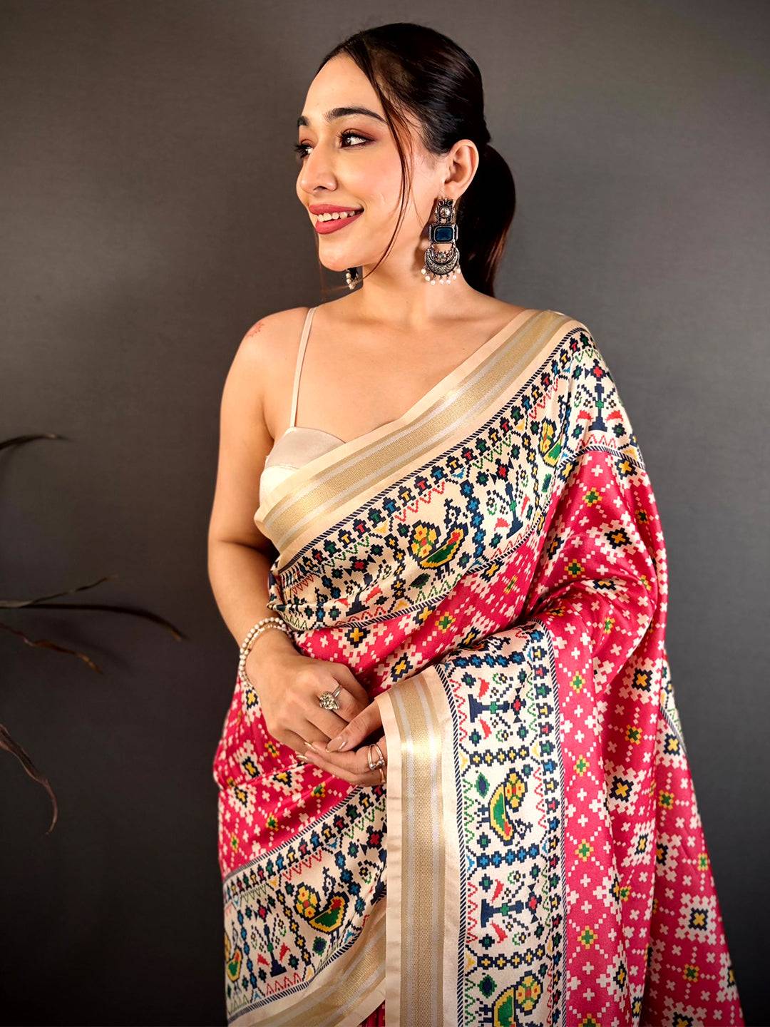 Elegant Soft Kanchi Silk Digital Patola Saree