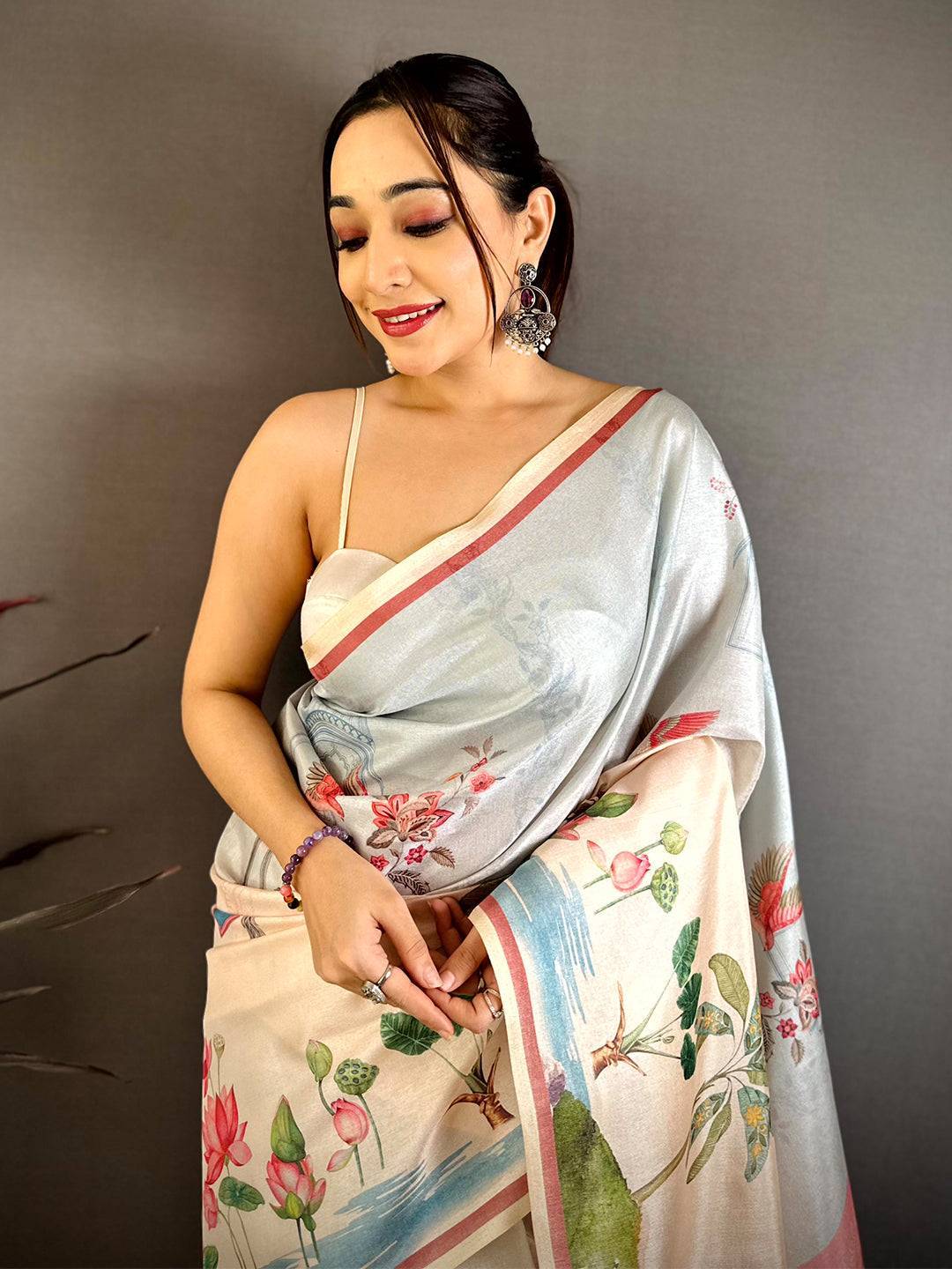 Stylish Manipuri Ombre Block Print Saree