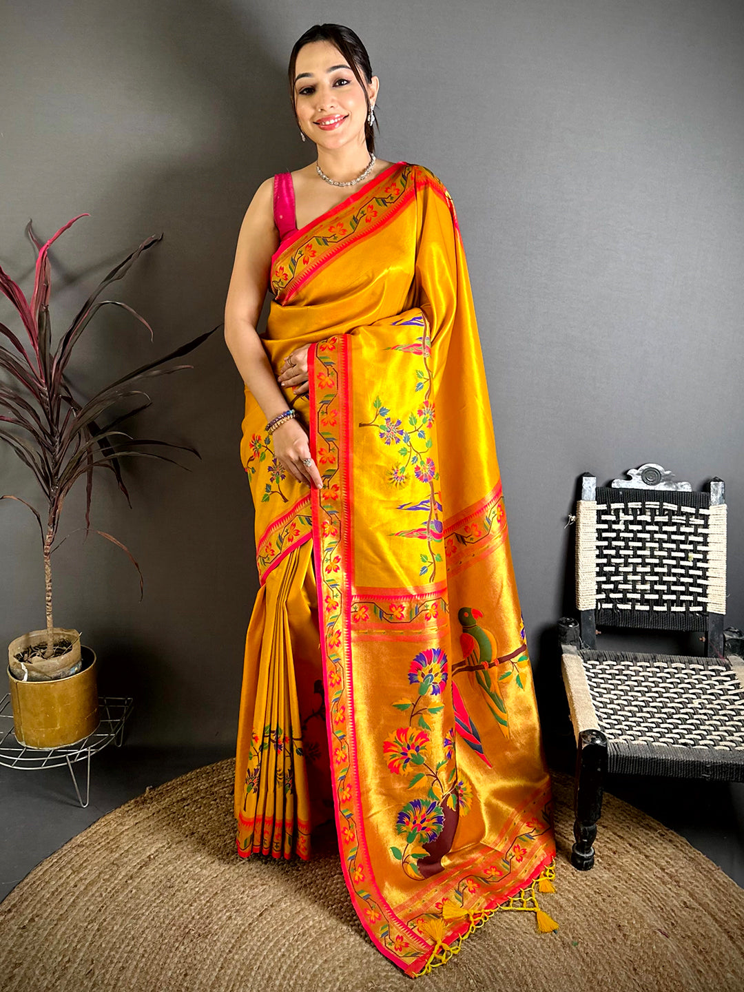Radiance Minakari Paithani Tissue Saree