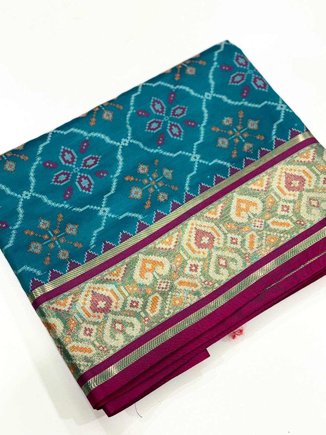 Vibrant Pochampally Patola Silk Saree
