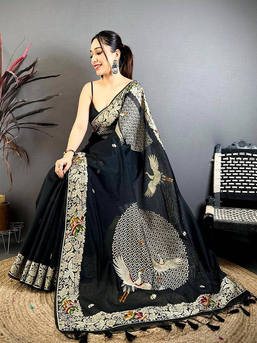 Celebrity Style Flamingo Munga Saree