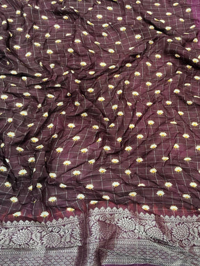 Deep Wine Pure Viscose Kalamkari Saree