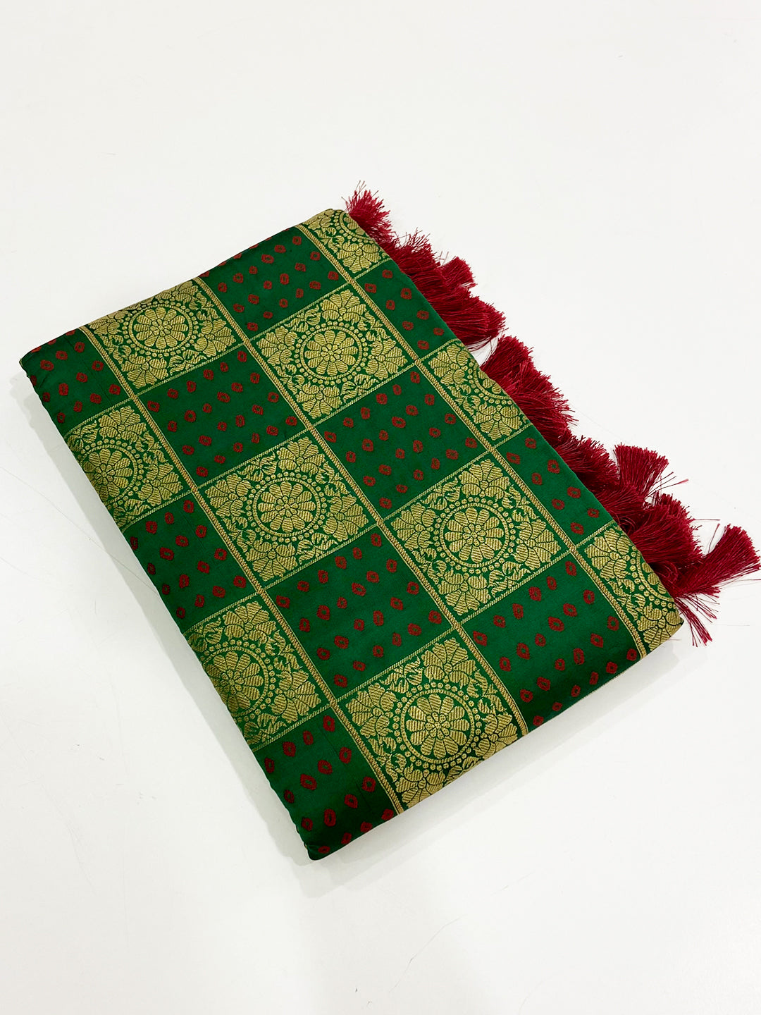Green Banarasi Square Patola Saree