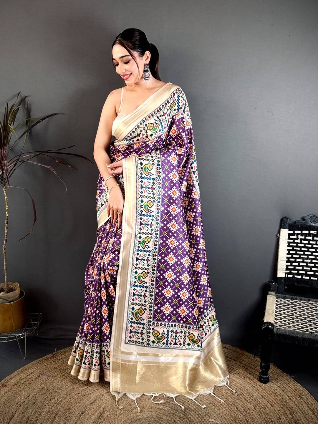 Classic Soft Kanchi Silk Digital Patola Saree