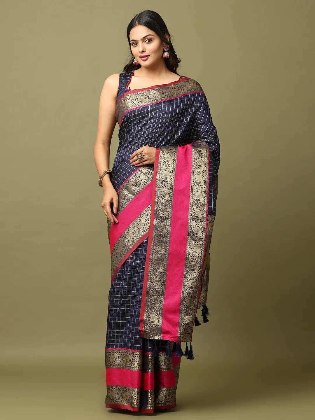 Elegant Soft Silk Zari Kanchi Banarasi Saree