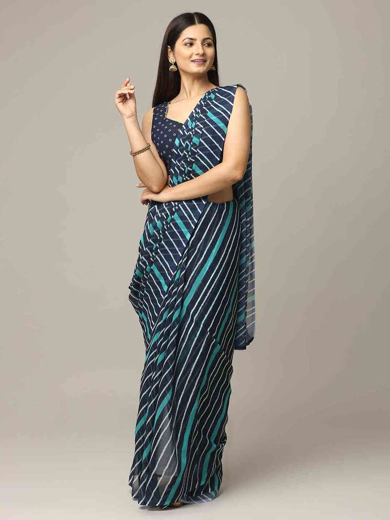 Leheriya Soft Georgette Digital Print Party Wear Saree