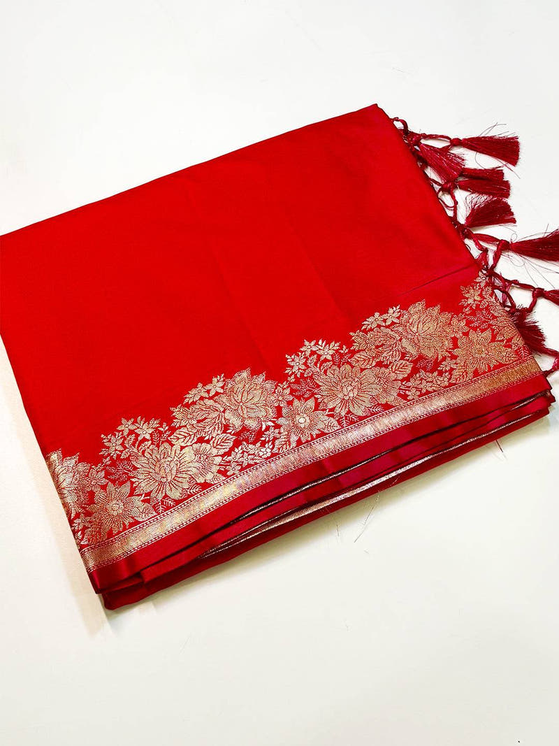 Opulent Ombre Weaving Mashru Silk Saree
