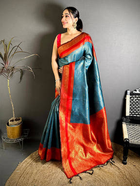 Graceful Banarasi Katan Silk Gold Zari Saree